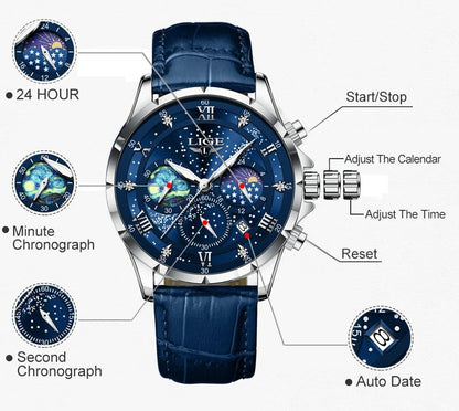 LIGE Classic Astromnia – Luxe, Stijl & Functionaliteit in Één Tijdloos Horloge
